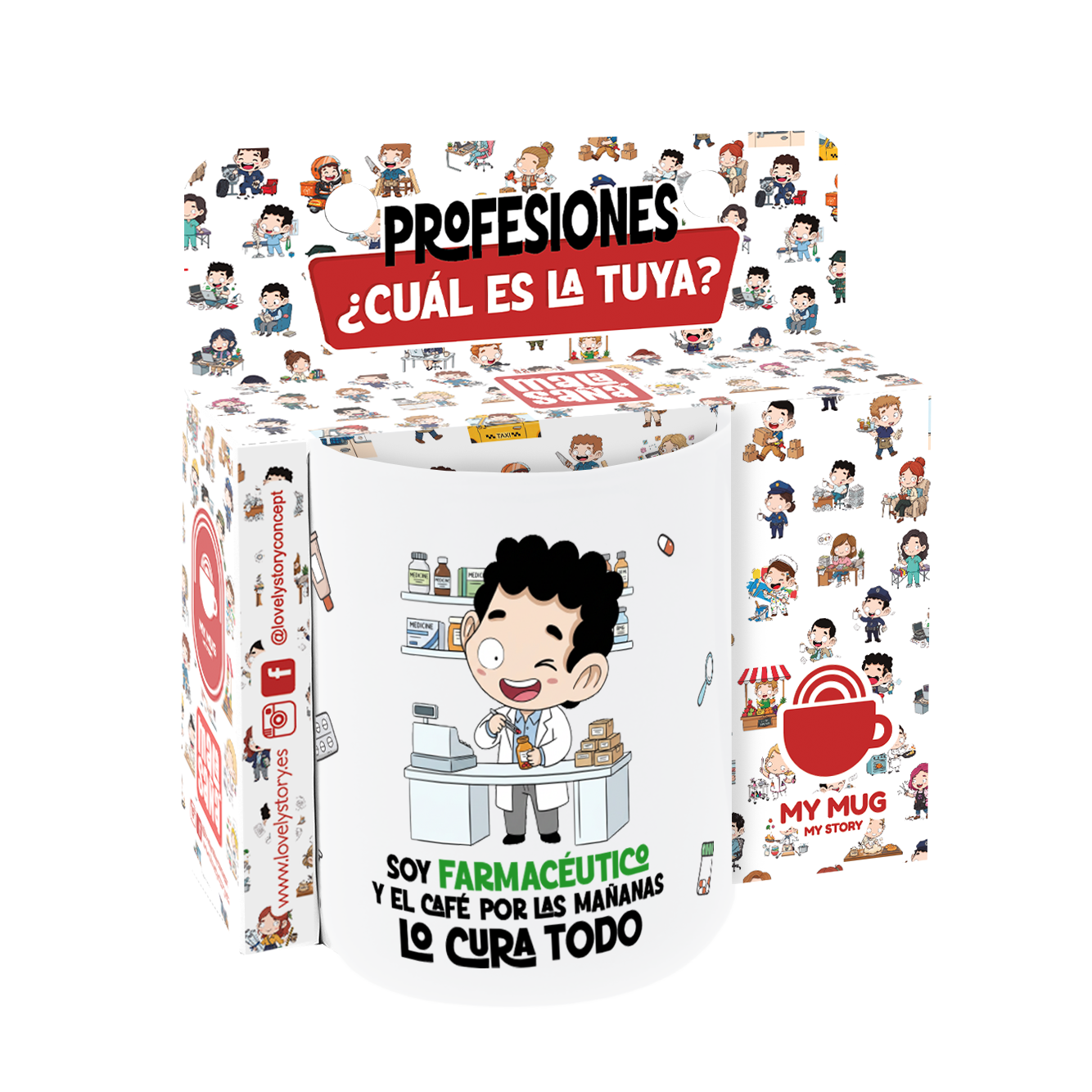 Taza de Cerámica – Farmacéutico & Farmacéutica | Malasaña