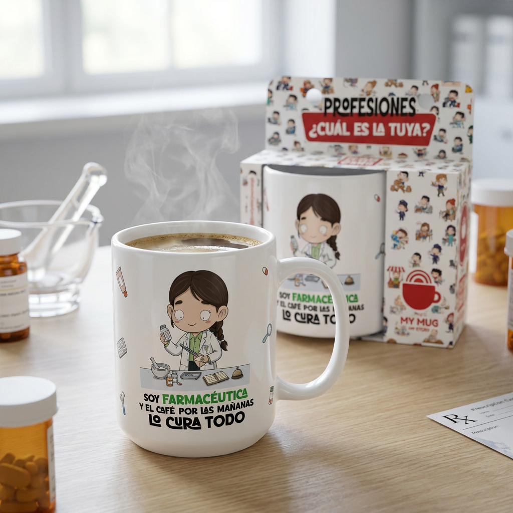 Taza de Cerámica – Farmacéutico & Farmacéutica | Malasaña