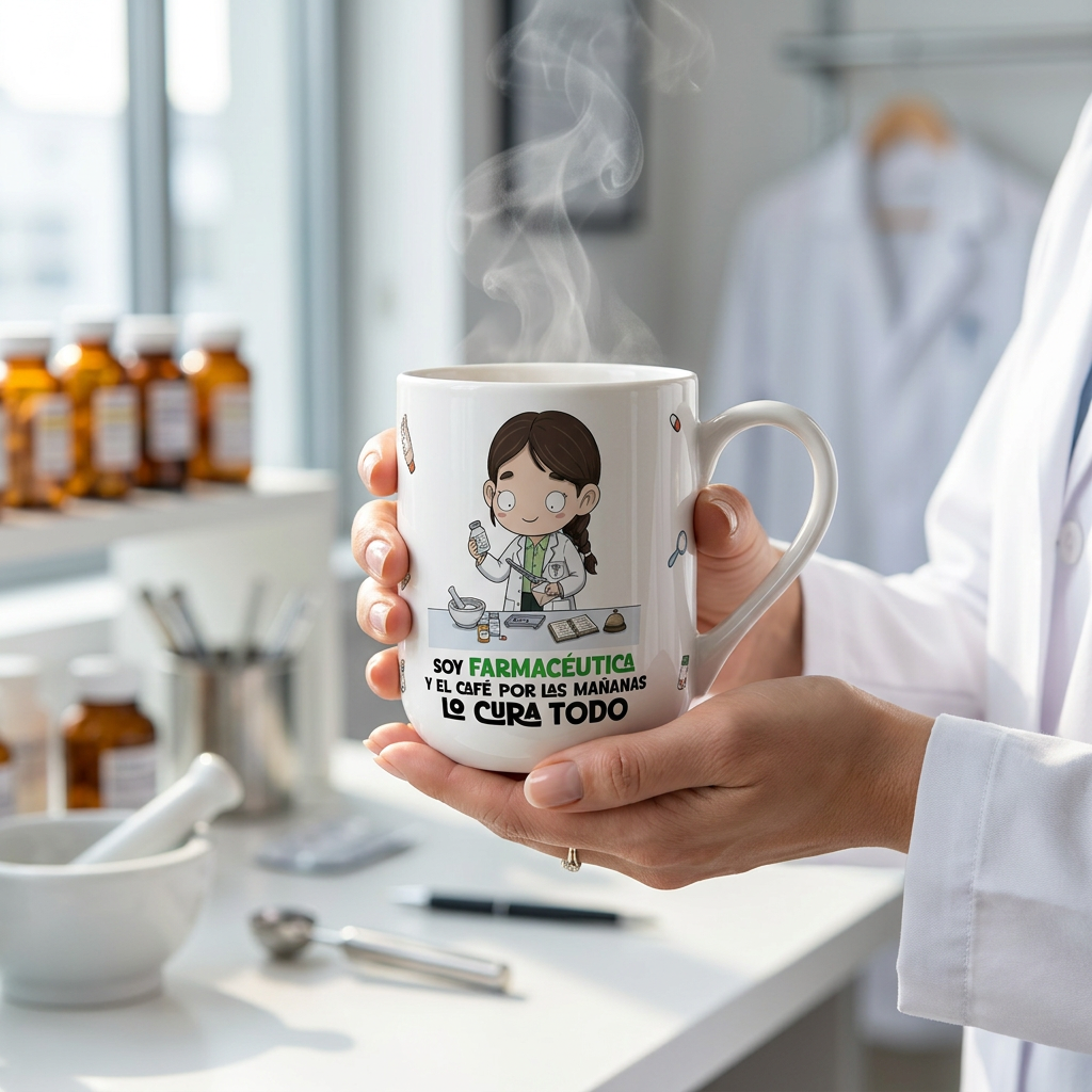 Taza de Cerámica – Farmacéutico & Farmacéutica | Malasaña