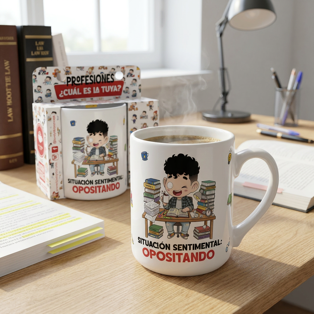 Taza de Cerámica – Opositor & Opositora | Malasaña