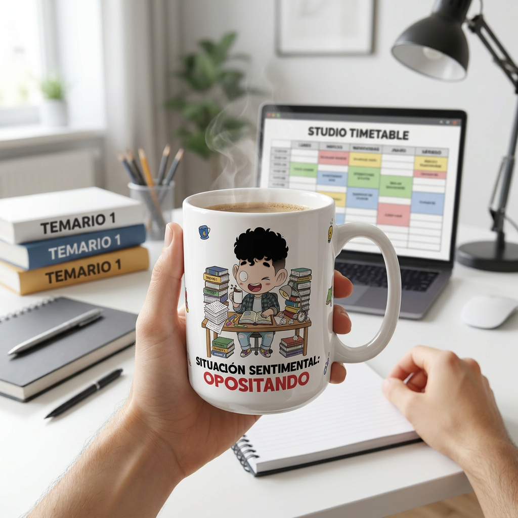 Taza de Cerámica – Opositor & Opositora | Malasaña