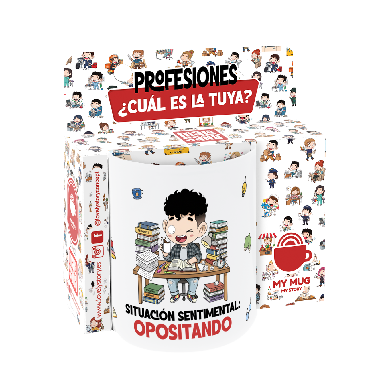 Taza de Cerámica – Opositor & Opositora | Malasaña