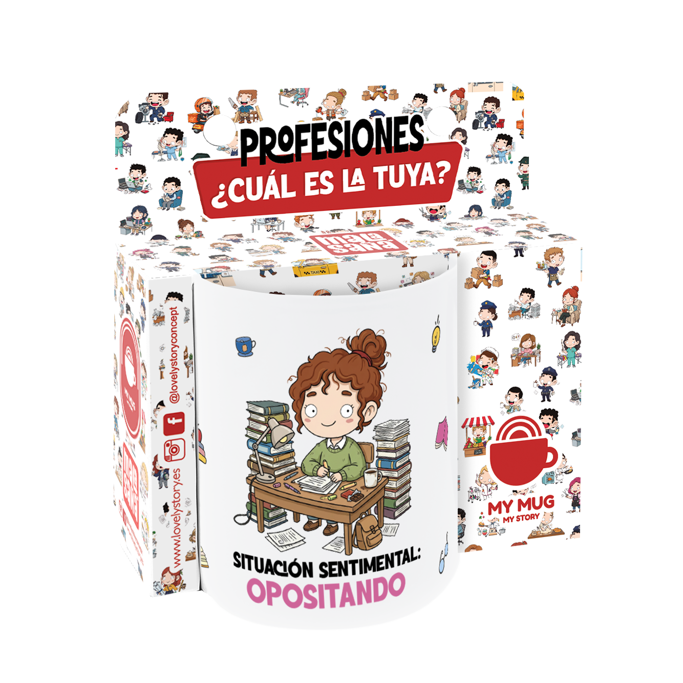 Taza de Cerámica – Opositor & Opositora | Malasaña