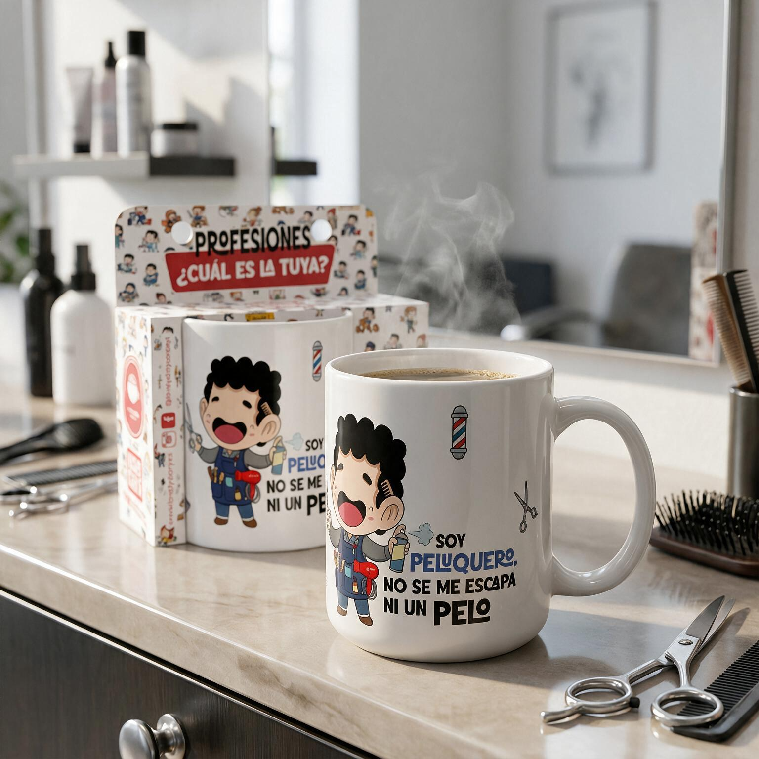 Taza de Cerámica – Peluquero & Peluquera | Malasaña