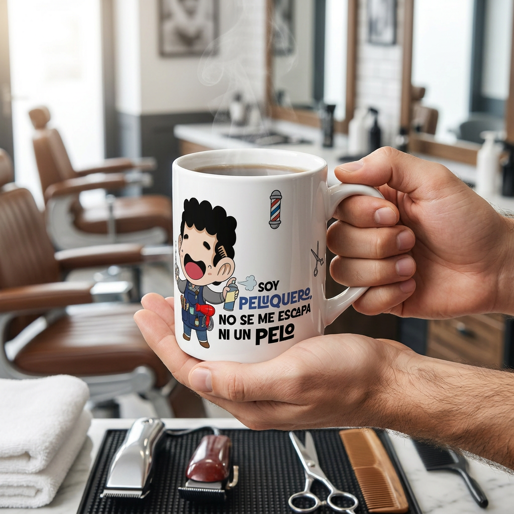 Taza de Cerámica – Peluquero & Peluquera | Malasaña