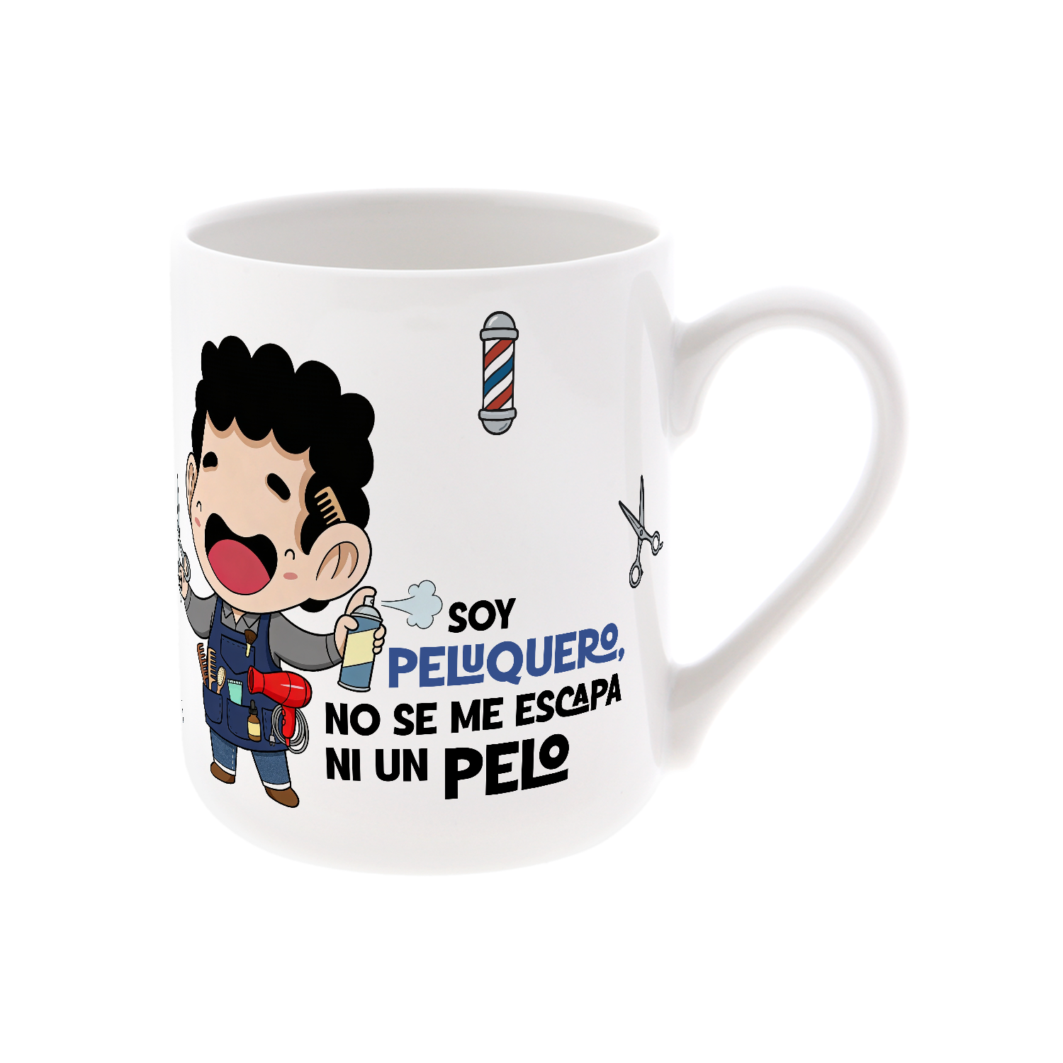 Taza de Cerámica – Peluquero & Peluquera | Malasaña