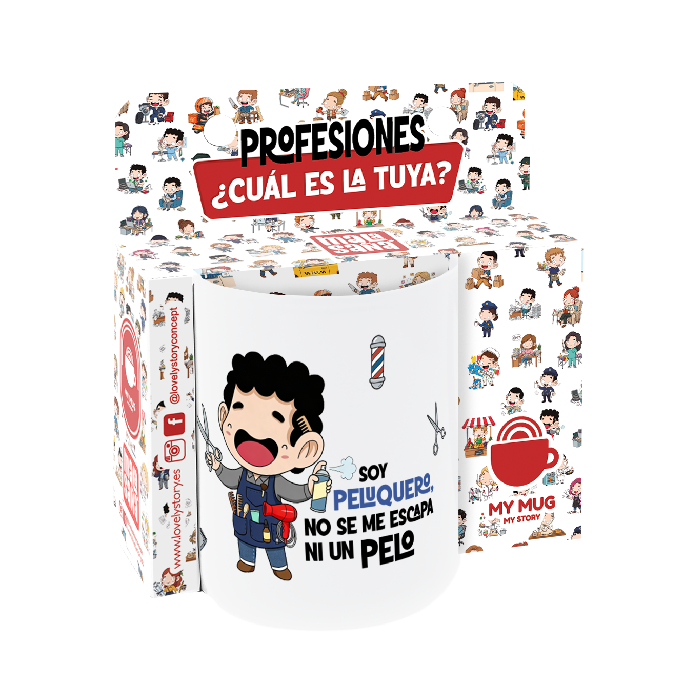 Taza de Cerámica – Peluquero & Peluquera | Malasaña