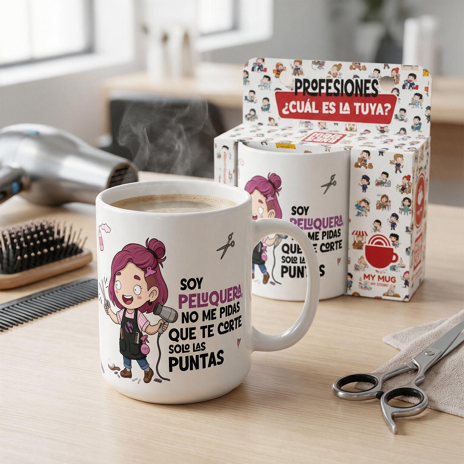 Taza de Cerámica – Peluquero & Peluquera | Malasaña