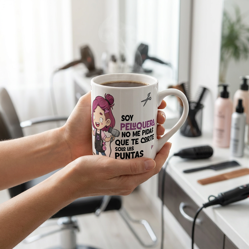 Taza de Cerámica – Peluquero & Peluquera | Malasaña