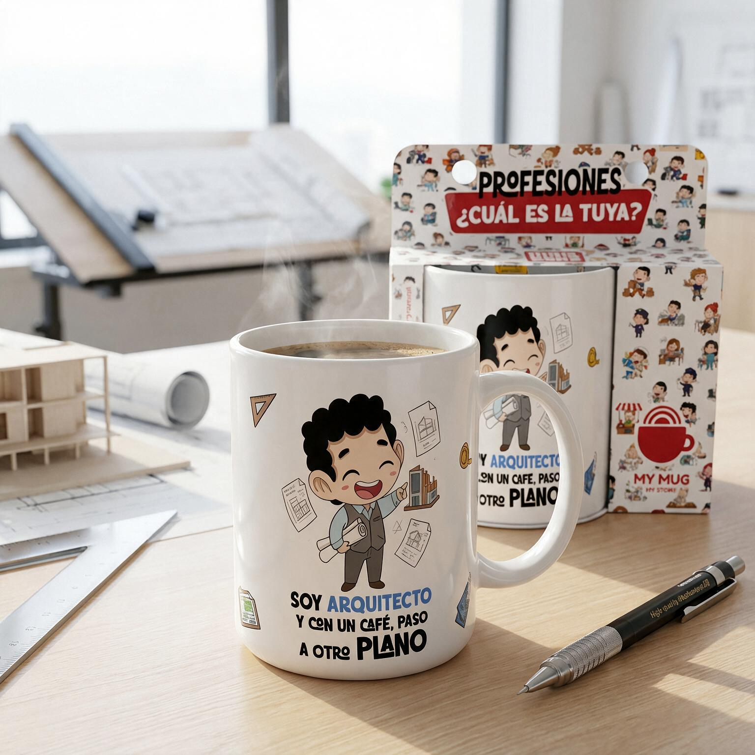 Taza de Cerámica – Arquitecto & Arquitecta | Malasaña