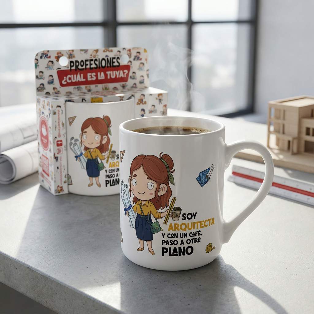 Taza de Cerámica – Arquitecto & Arquitecta | Malasaña
