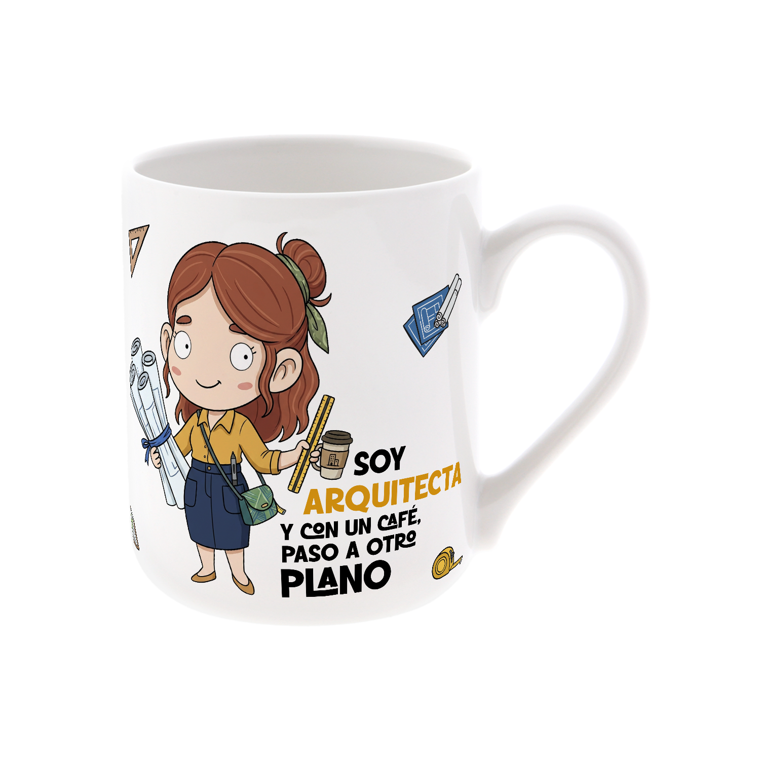 Taza de Cerámica – Arquitecto & Arquitecta | Malasaña