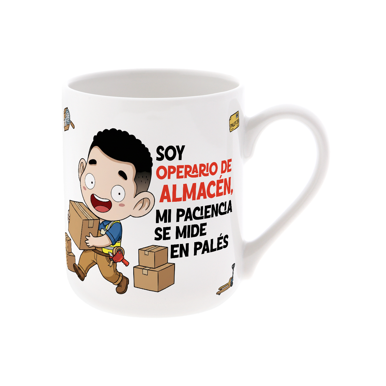 Taza de Cerámica – Operario & Operaria de Almacén | Malasaña