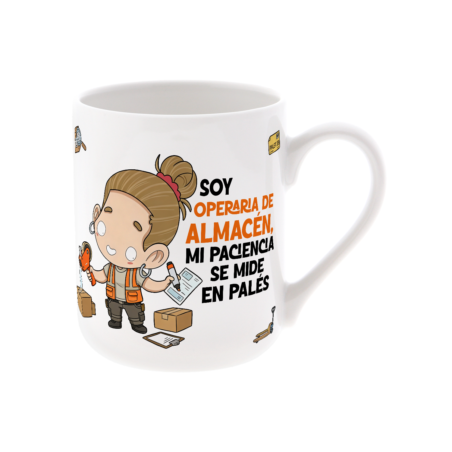 Taza de Cerámica – Operario & Operaria de Almacén | Malasaña