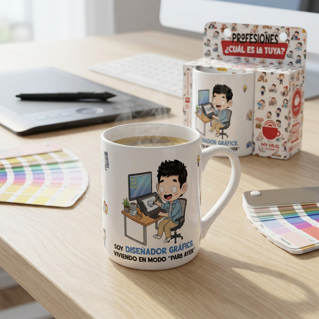 Taza de Cerámica – Diseñador & Diseñadora Gráfico | Malasaña