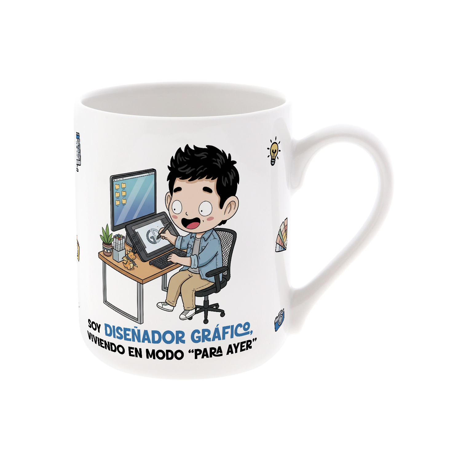 Taza de Cerámica – Diseñador & Diseñadora Gráfico | Malasaña