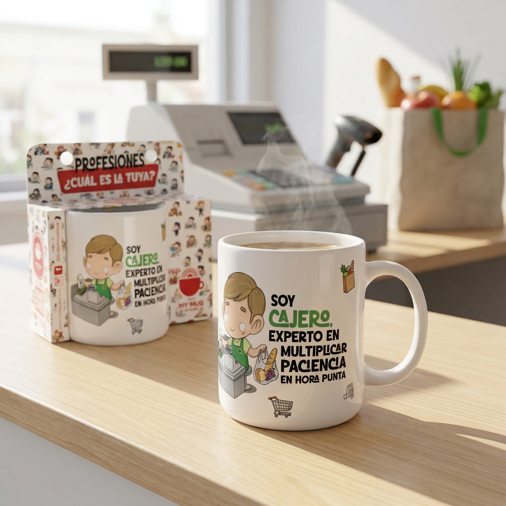 Taza de Cerámica – Cajero & Cajera | Malasaña