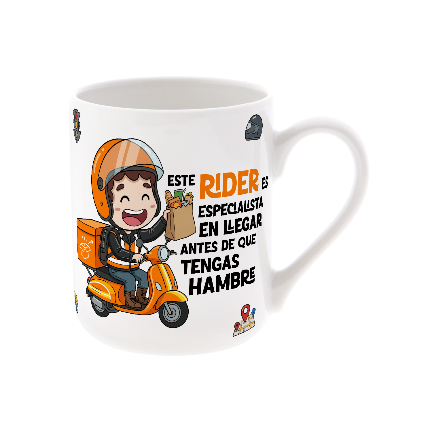 Taza de Cerámica – Rider/Repartidor | Malasaña