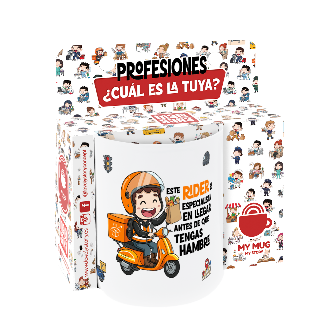 Taza de Cerámica – Rider/Repartidor | Malasaña