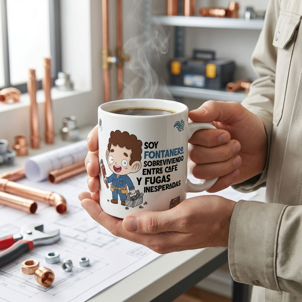 Taza de Cerámica – Fontanero | Malasaña
