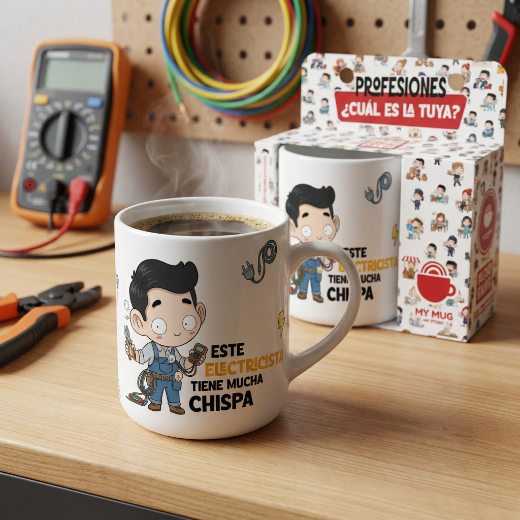 Taza de Cerámica – Electricista | Malasaña