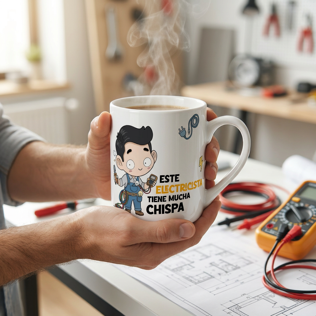 Taza de Cerámica – Electricista | Malasaña