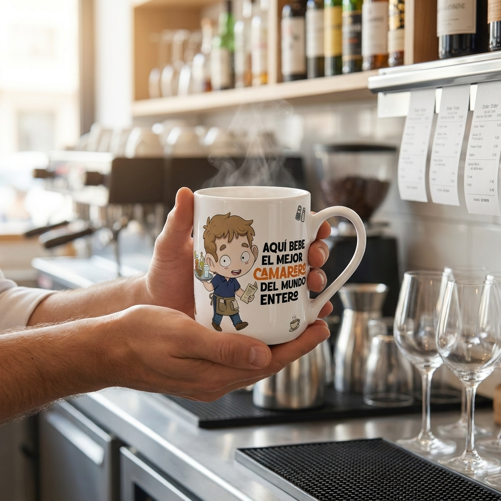 Taza de Cerámica – Camarero & Camarera | Malasaña
