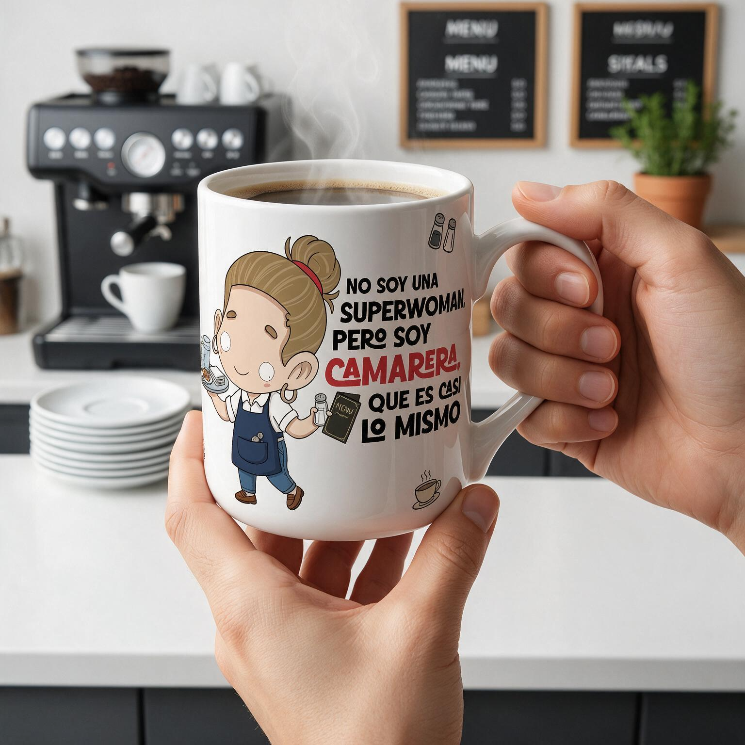 Taza de Cerámica – Camarero & Camarera | Malasaña