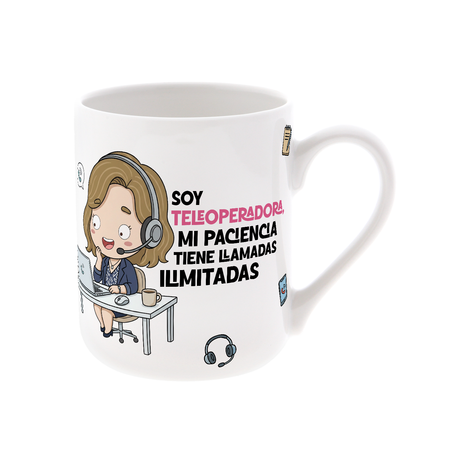 Taza de Cerámica – Teleoperadora | Malasaña