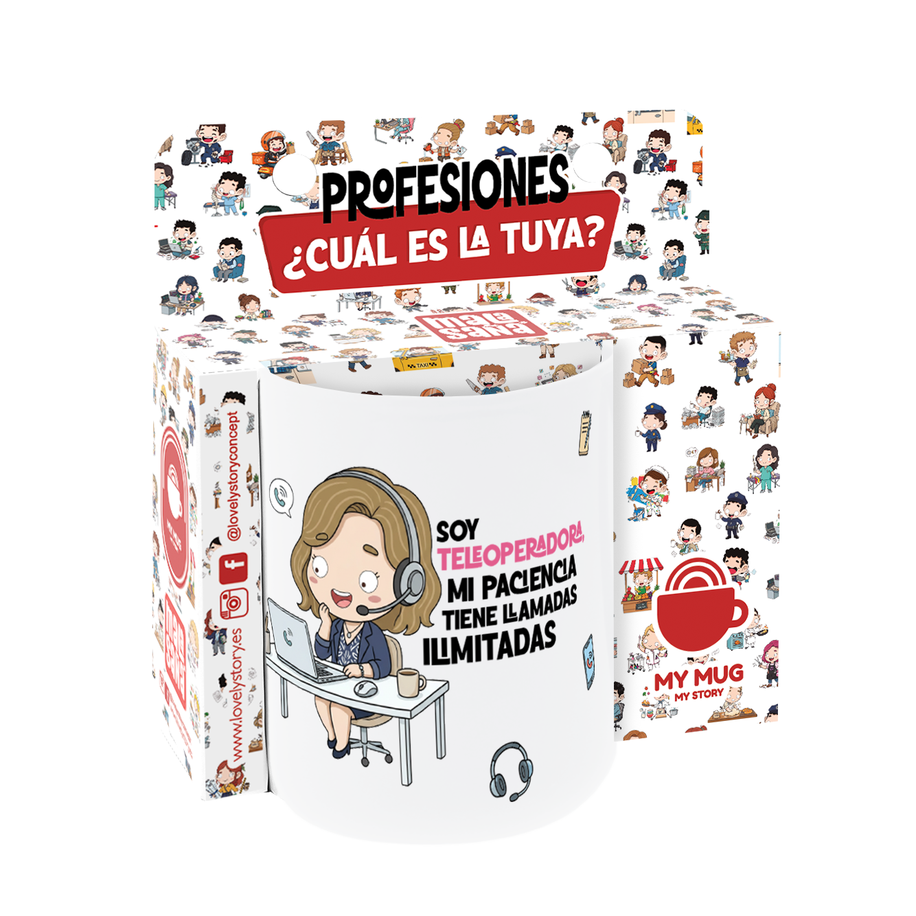 Taza de Cerámica – Teleoperadora | Malasaña