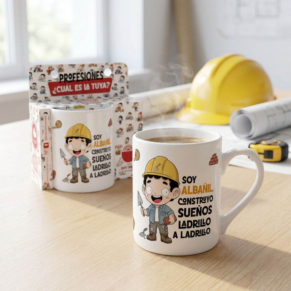 Taza de Cerámica – Albañil | Malasaña