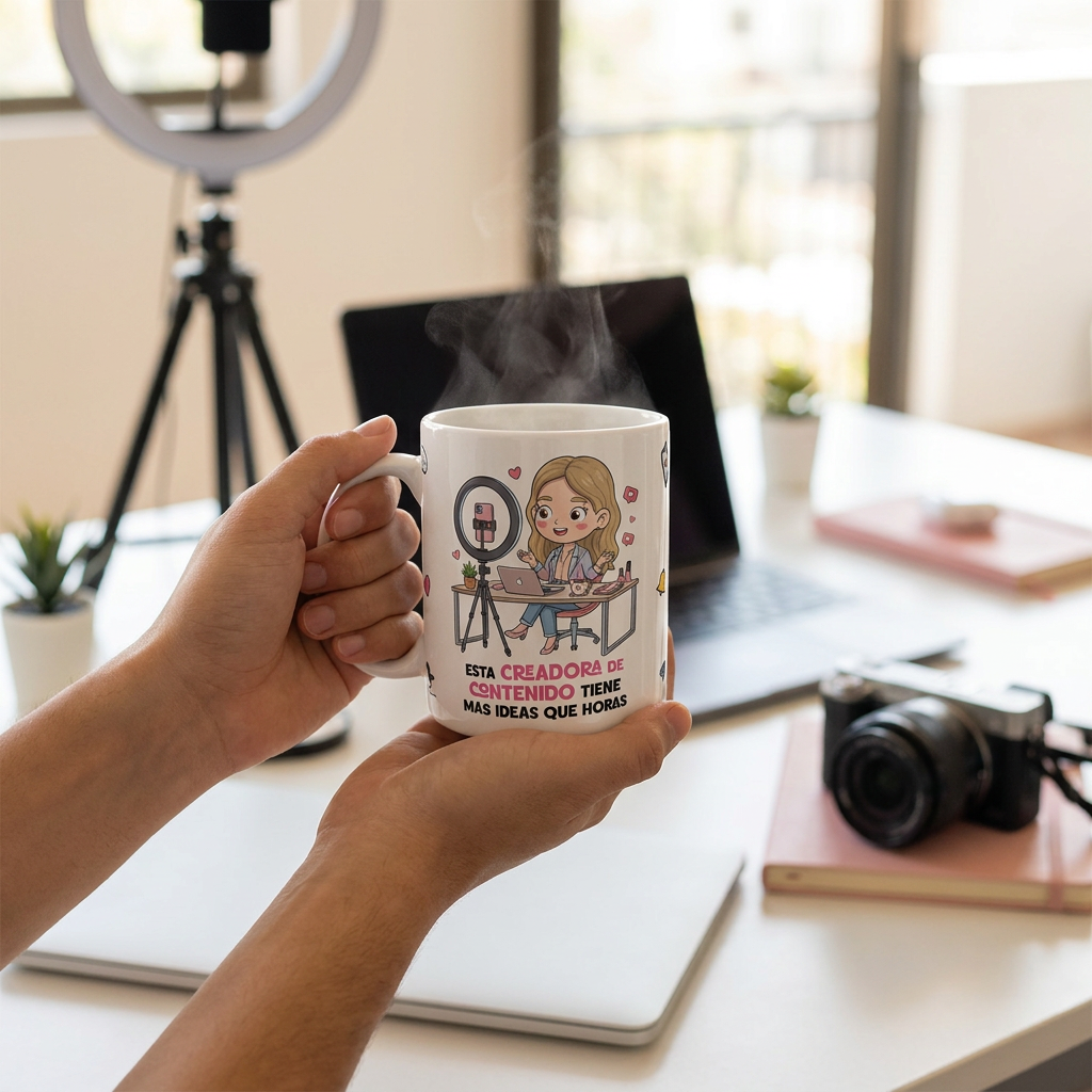 Taza de Cerámica – Creadora de Contenido | Malasaña