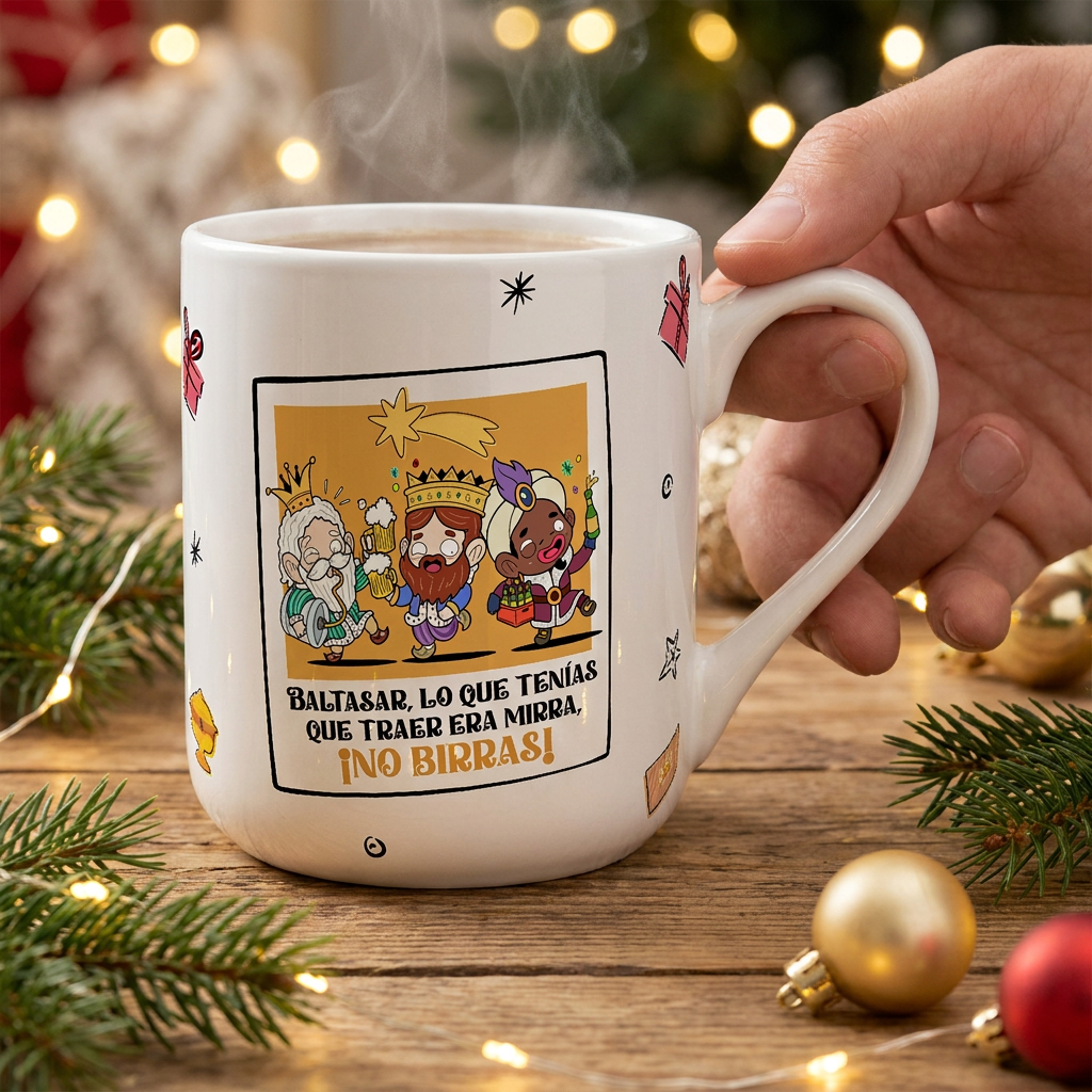 Taza 330 ml - Baltasar, lo que tenías que traer era mirra, ¡no birras! - Ice