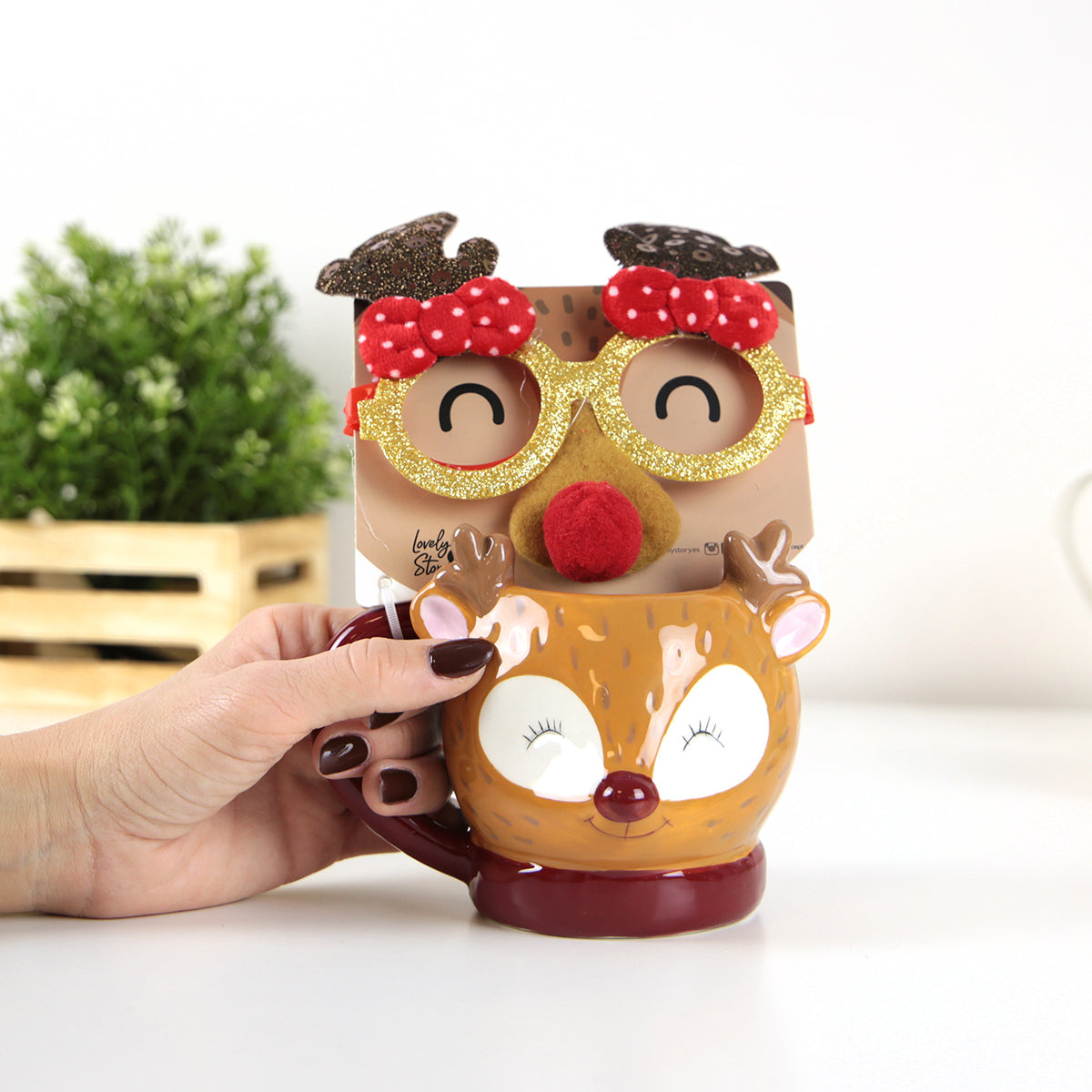 Taza + Gafas divertidas - Lovely Xmas