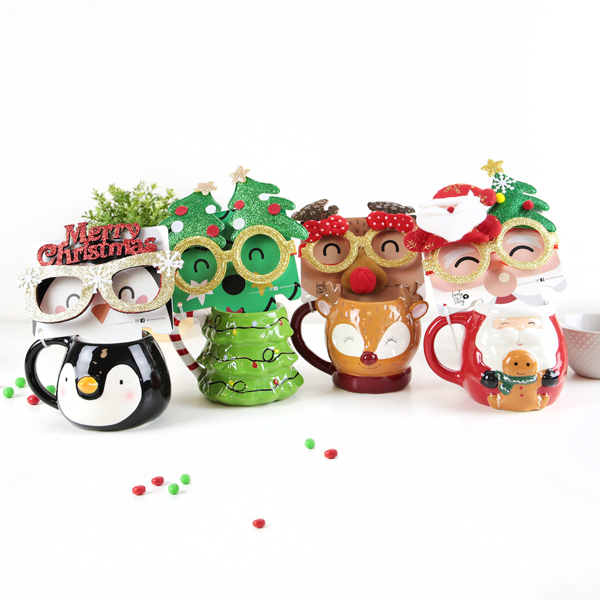 Taza + Gafas divertidas - Lovely Xmas