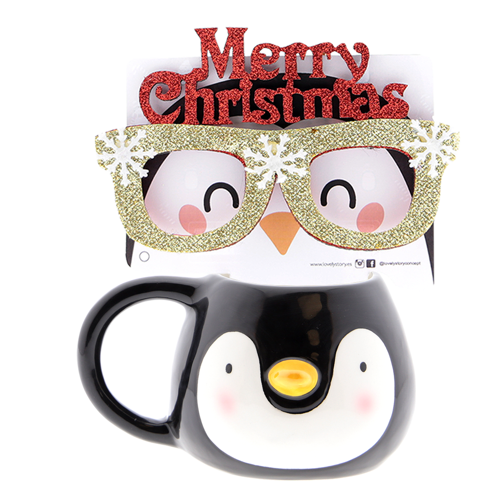 Taza + Gafas divertidas - Lovely Xmas