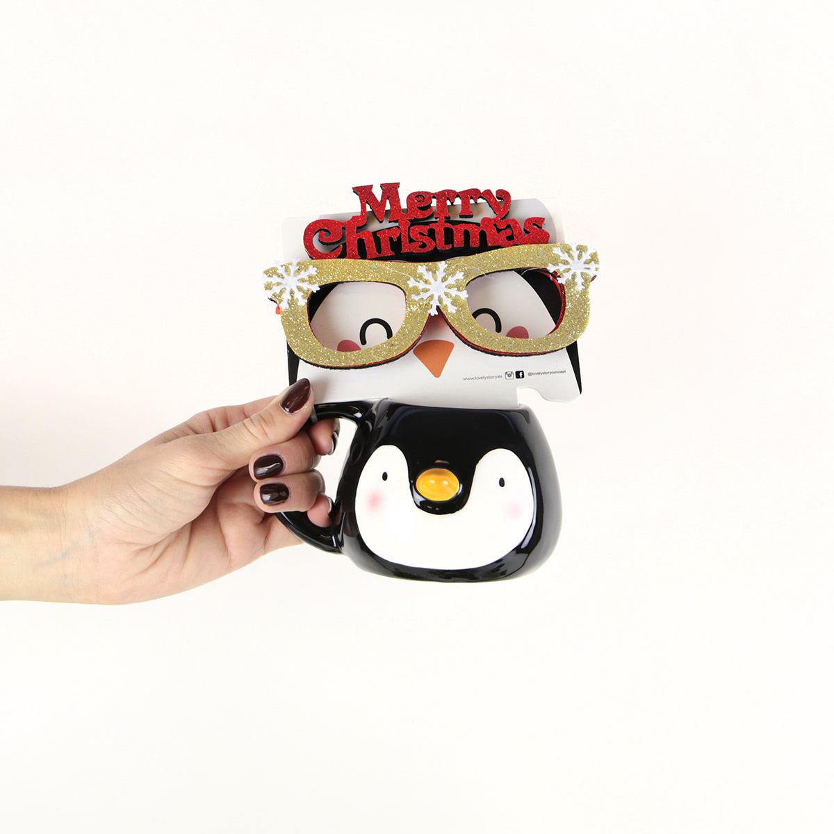Taza + Gafas divertidas - Lovely Xmas