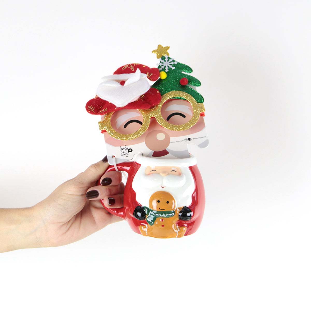 Taza + Gafas divertidas - Lovely Xmas