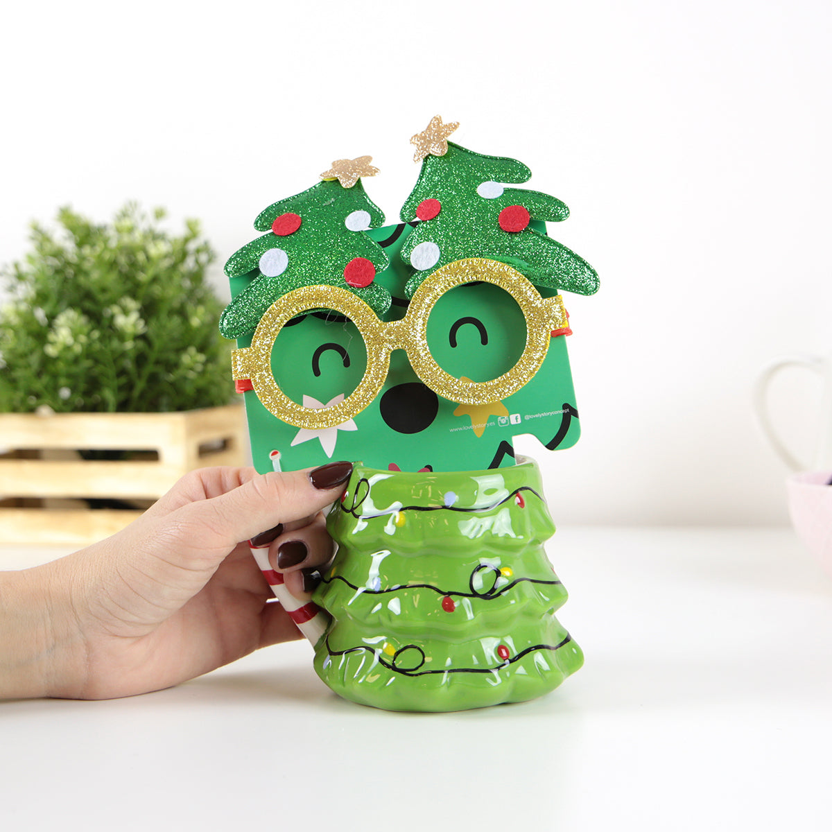 Taza + Gafas divertidas - Lovely Xmas