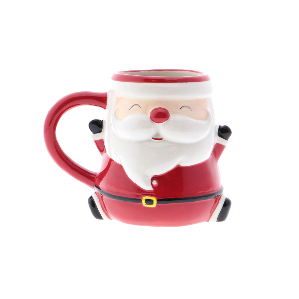 Taza con Forma de Papá Noel 350 ml + Gafas de Navidad