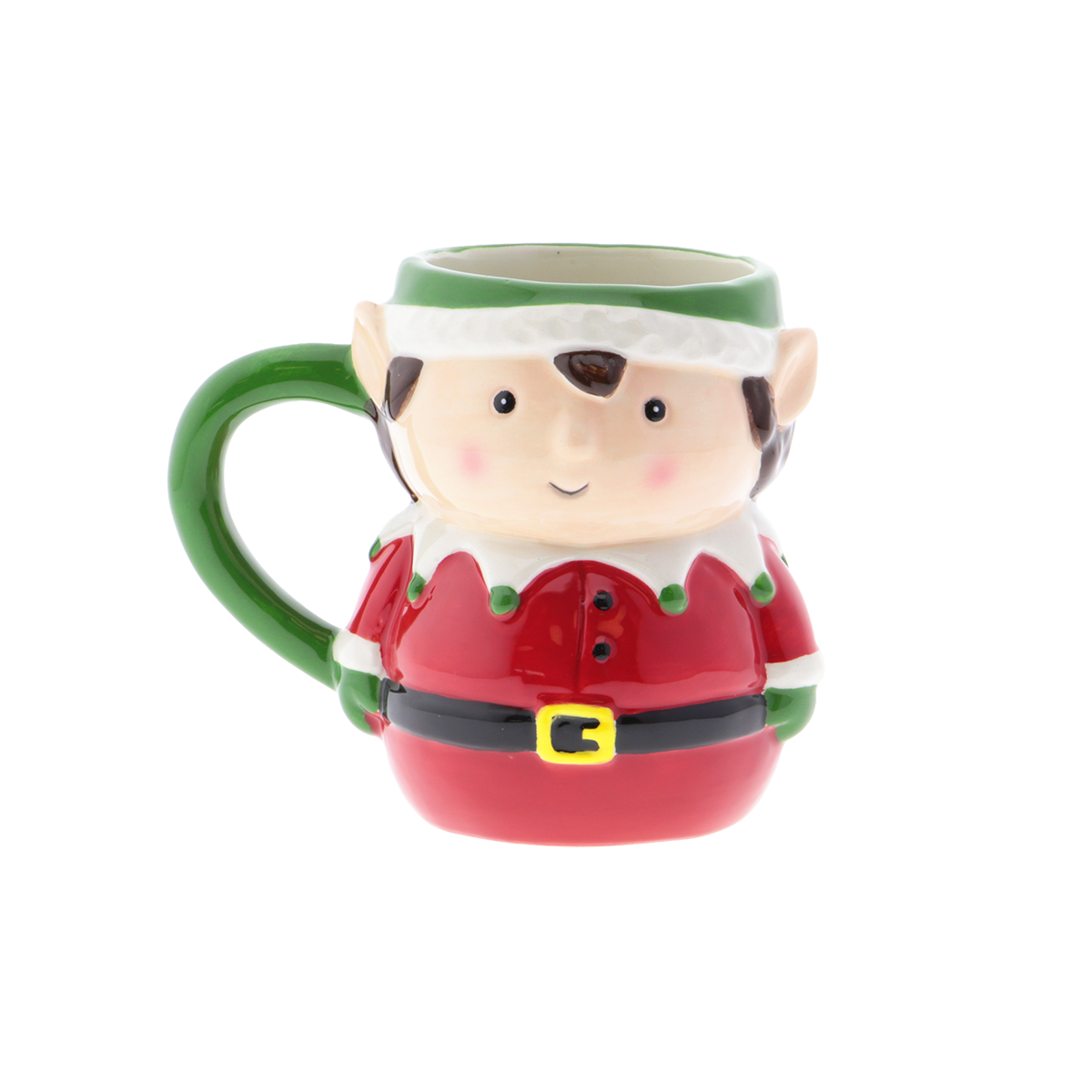Taza con Forma de Elfo 350 ml + Gafas de Navidad