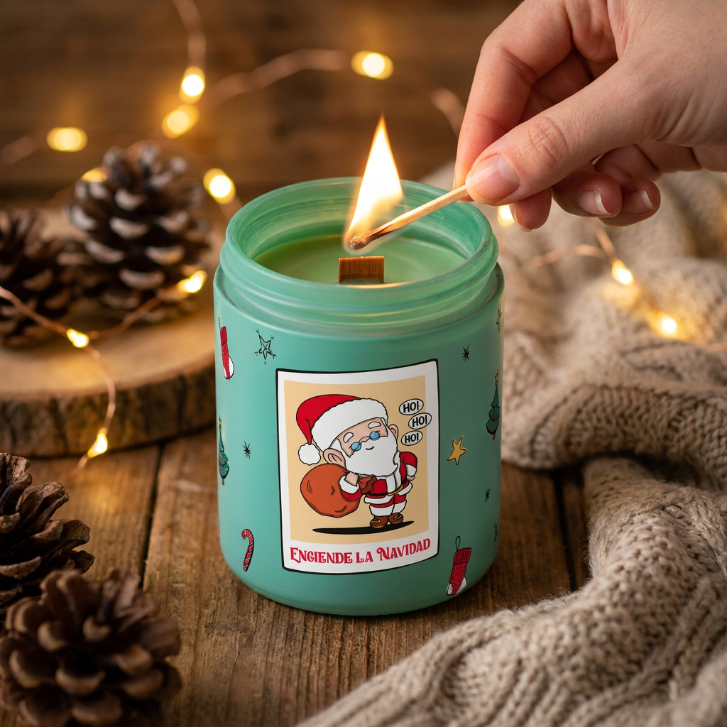 Vela aromática Flores tropicales - ¡Enciende la Navidad! - Green