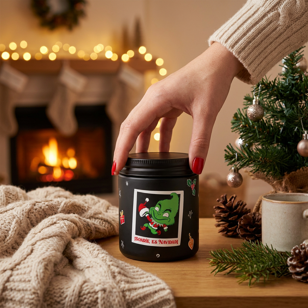 Vela aromática Atracción - ¡Sonríe, es Navidad! - Black
