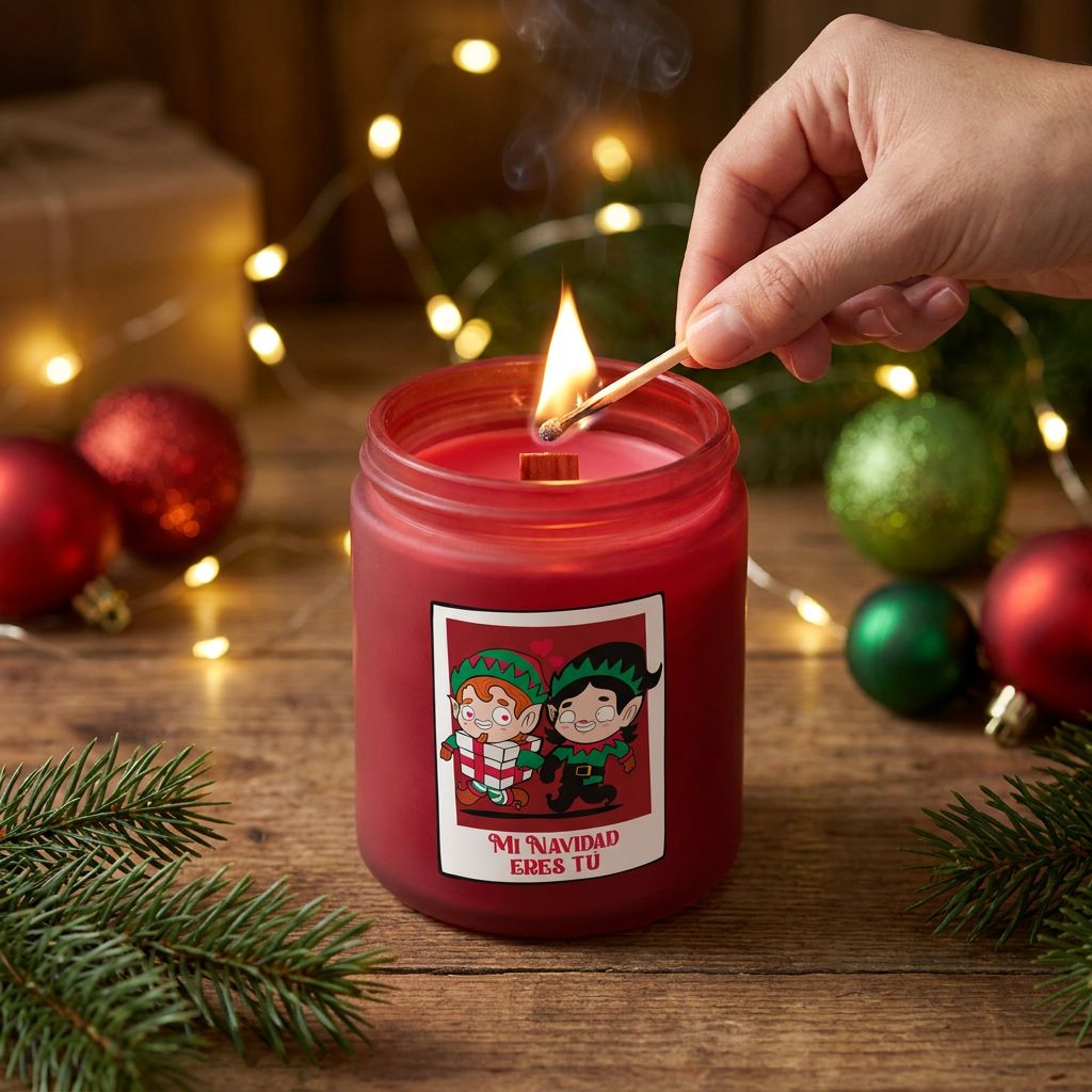 Vela aromática Frutos rojos - Mi Navidad eres tú - Red