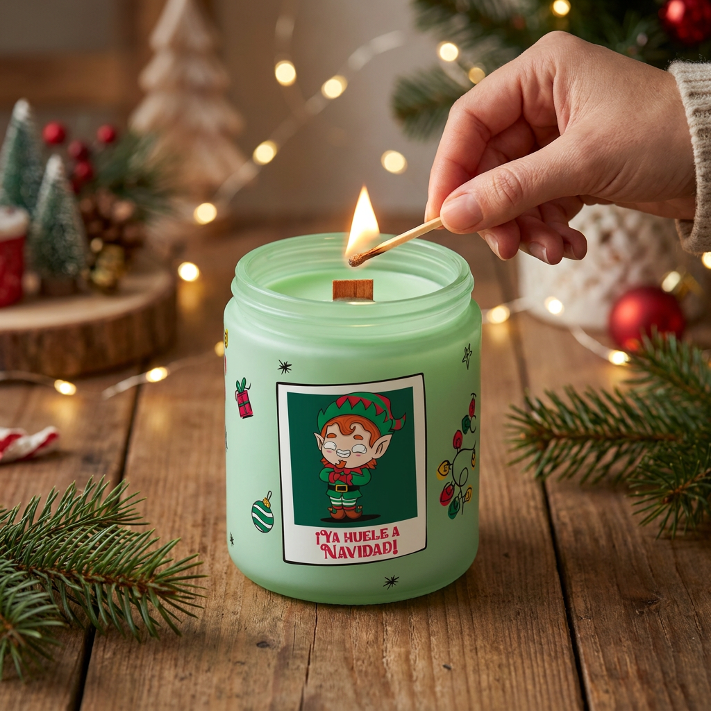 Vela aromática Manzana - ¡Ya huele a Navidad! - Mint