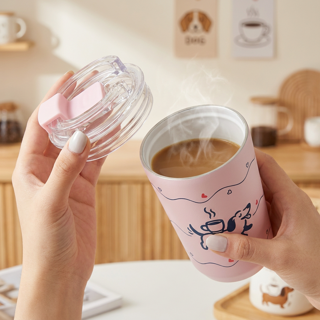 Vaso Térmico de Acero Inoxidable con Interior Cerámico - Velvet Paws