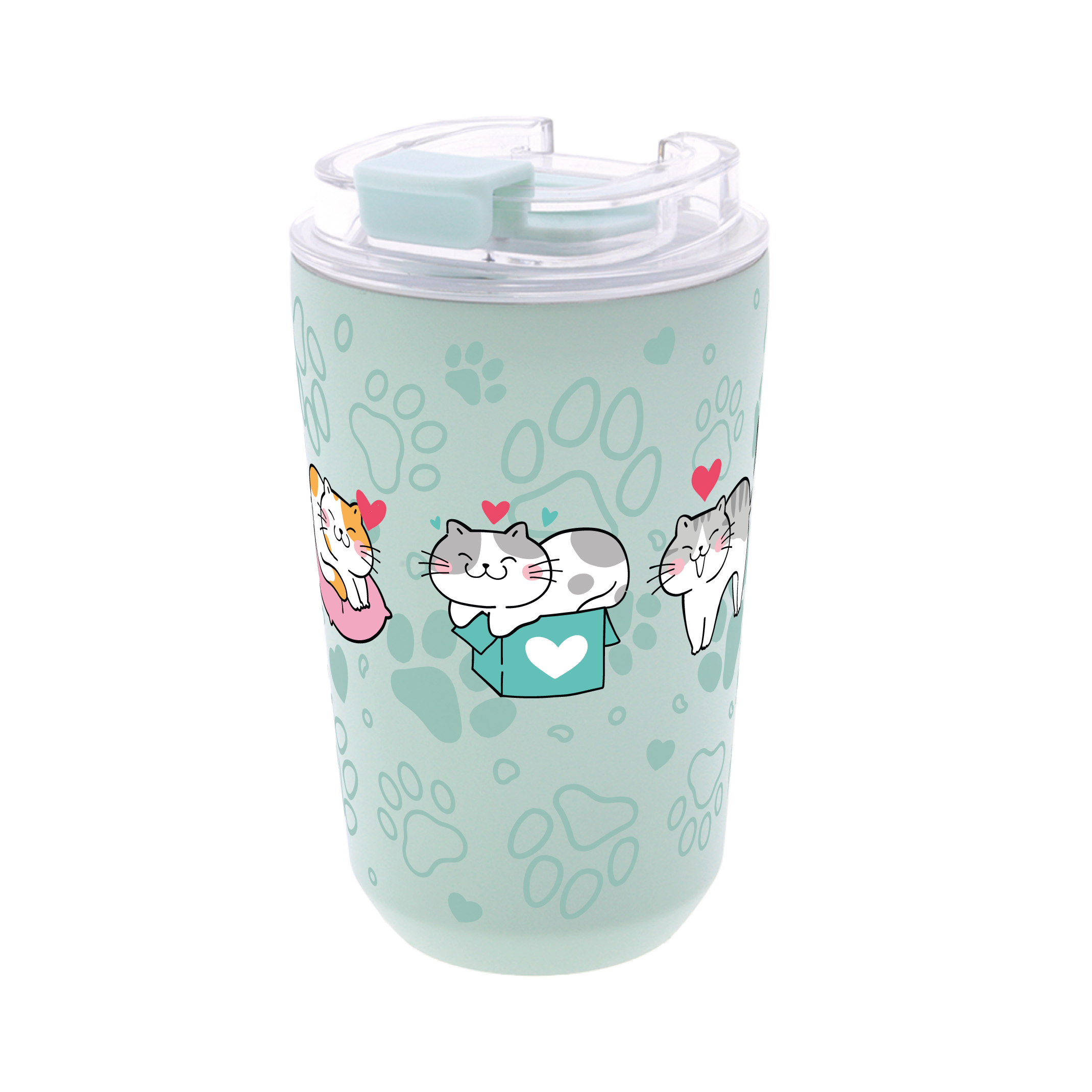 Vaso Térmico de Acero Inoxidable con Interior Cerámico - Cat Whiskers