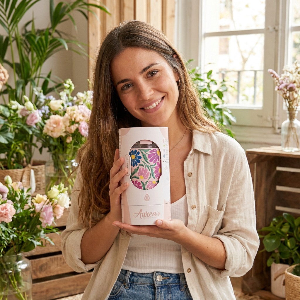 Vaso Térmico de Acero Inoxidable con Interior Cerámico - Tropic Bloom | Aurea