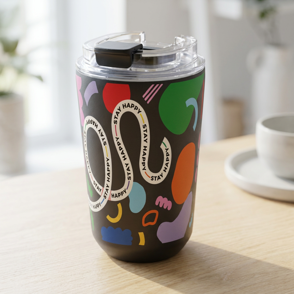Vaso Térmico de Acero Inoxidable con Interior Cerámico - Keep Moving | Aurea