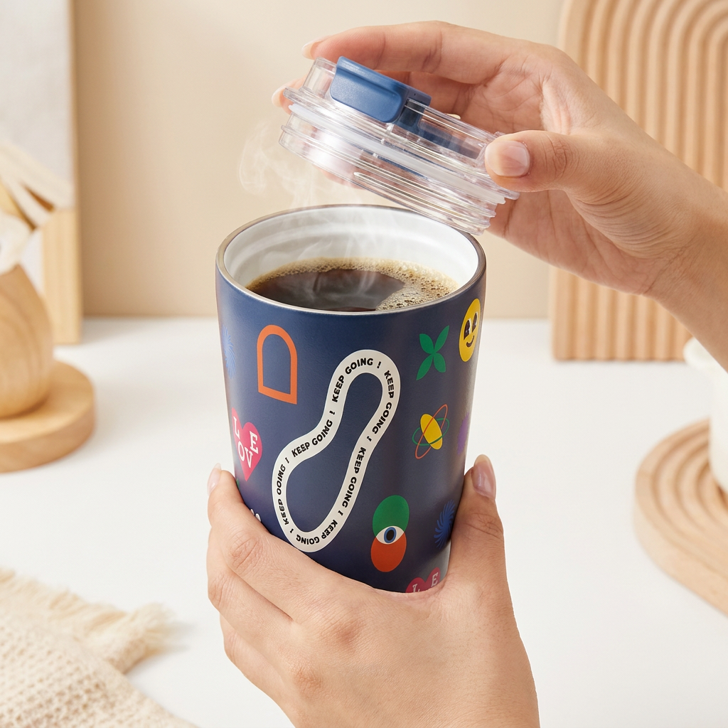 Vaso Térmico de Acero Inoxidable con Interior Cerámico - Keep Moving | Aurea